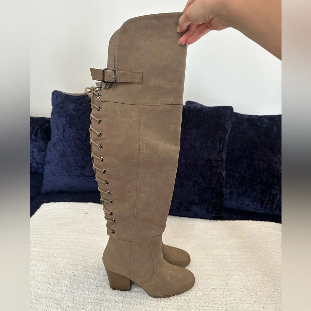 Jasmine Brown Over-the-Knee Boots